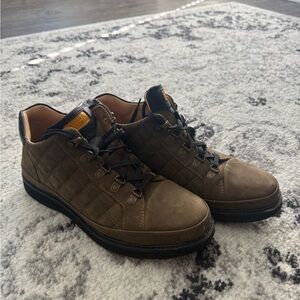 Men's Brown Quilted leather hiking boots